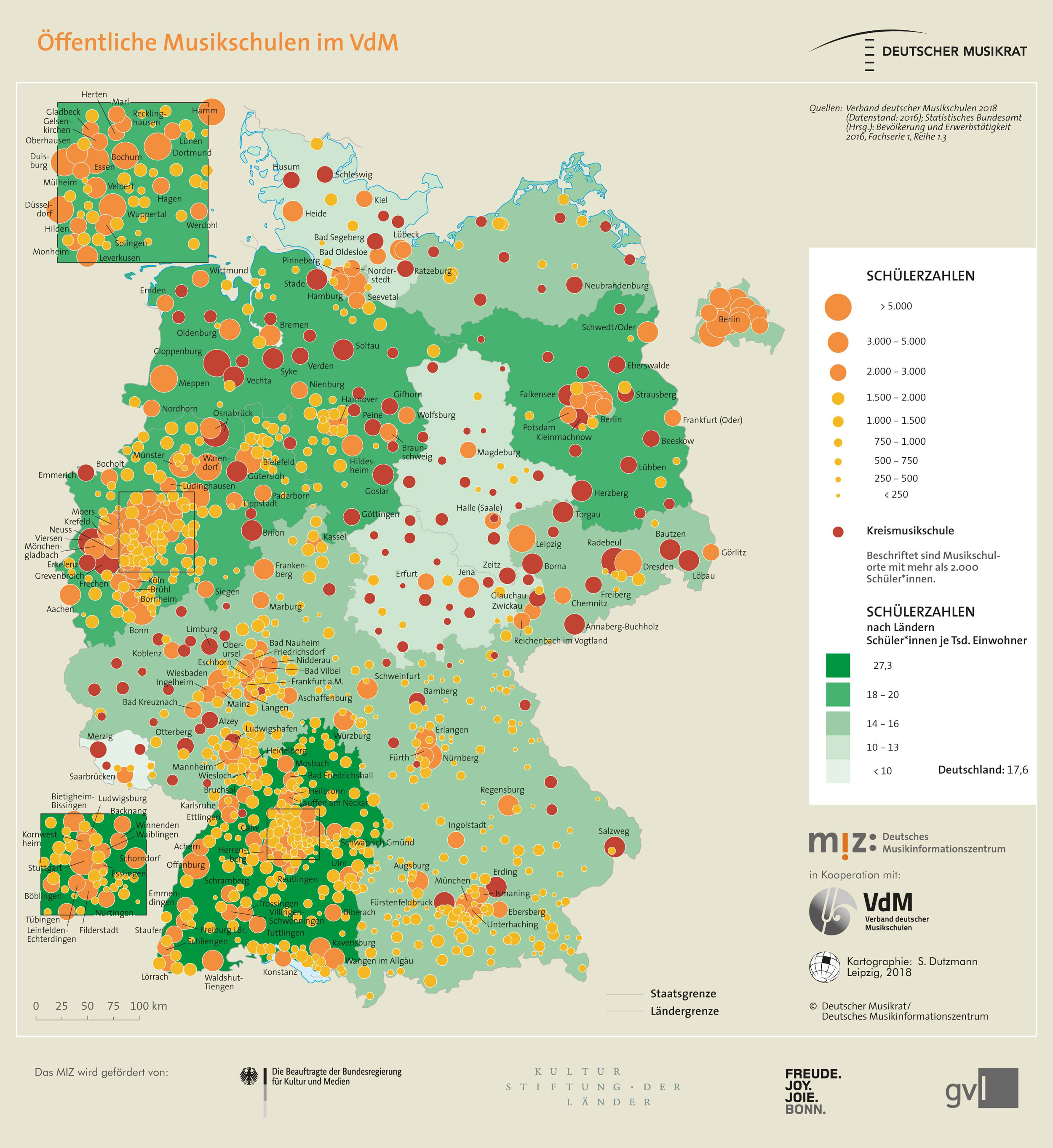 Topografie: Öffentliche Musikschulen im VdM