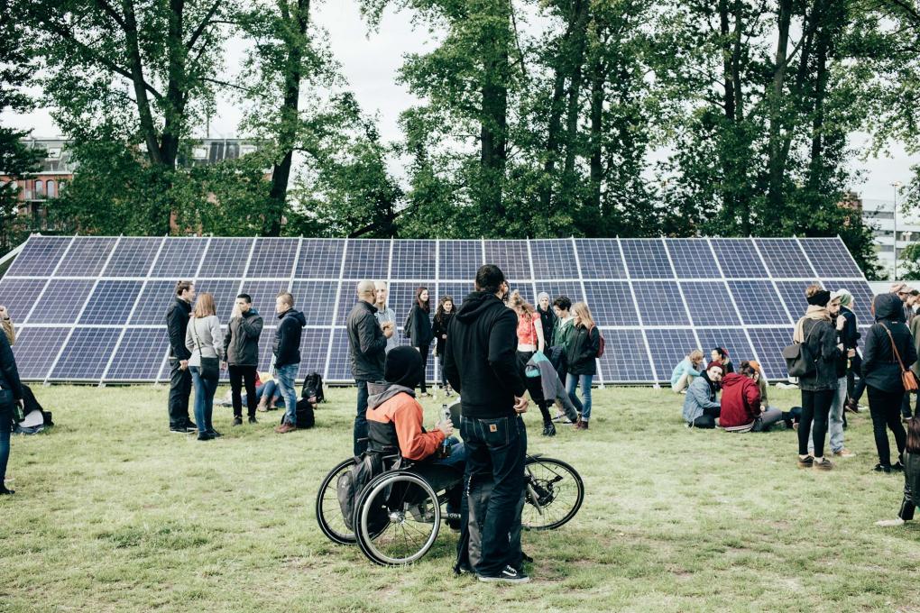 Solaranlage auf dem Futur 2 Festival